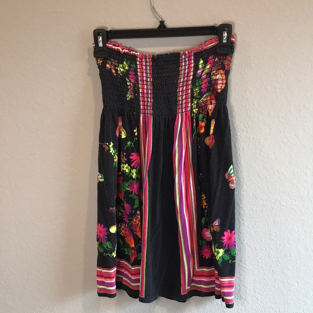 Smocked strapless dress